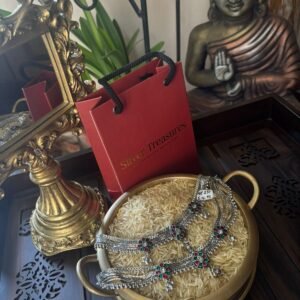 Oxidised wedding payal